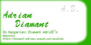 adrian diamant business card